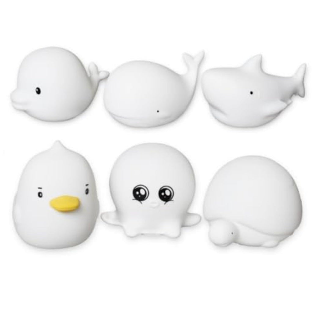 Set-6 Cute Animal Mini LED Silicone Night Lamp Set
