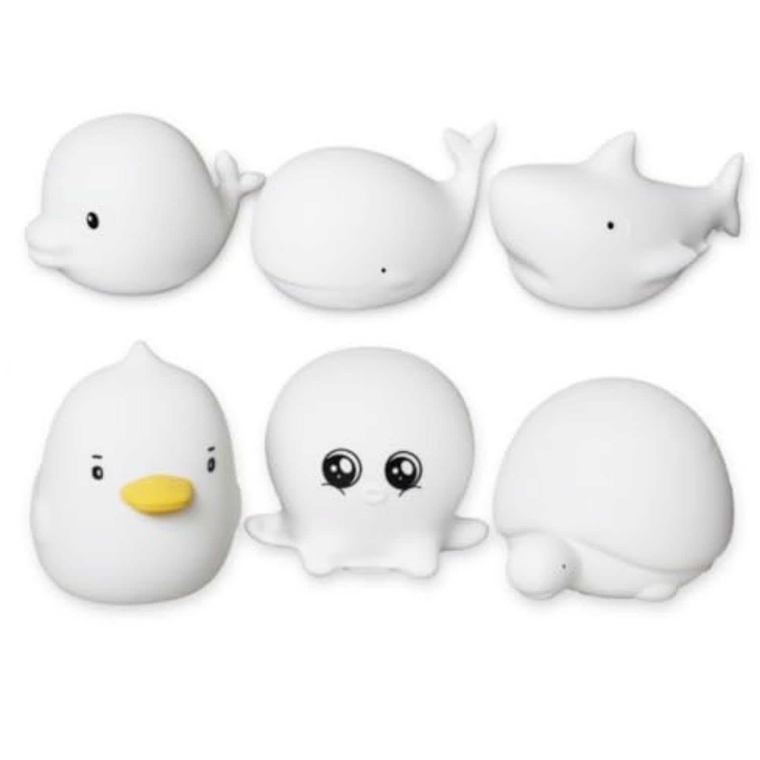 Set-6 Cute Animal Mini LED Silicone Night Lamp Set