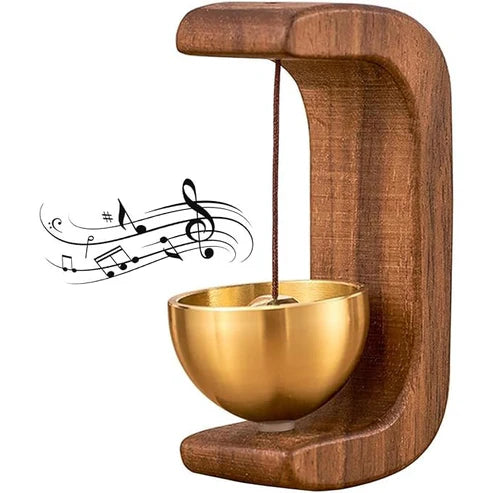ZenBell™ Magnetic Wooden Door Chime ( Dark Brown )