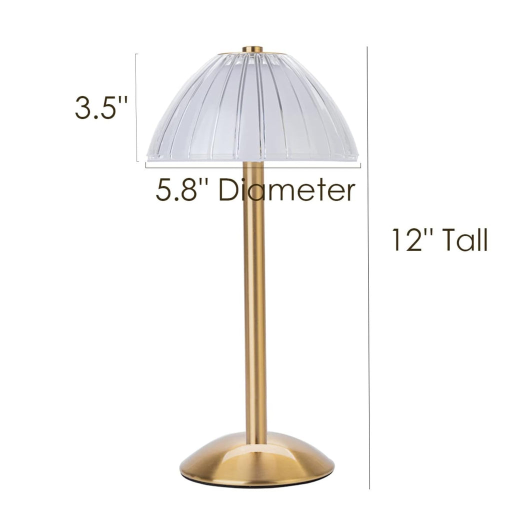 Ribbed Dome Shade Warm Ambient LED Desk Lamp