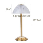 Ribbed Dome Shade Warm Ambient LED Desk Lamp