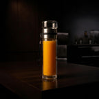 Glass Water Bottle with Stainless Steel Lid & Carry Strap | Reusable Travel & Gym Bottle
