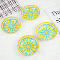 Colorful Ceramic Snack Plates Set – Yellow & Blue Decorative Serving Bowls | Modern Kitchen Tableware (Set of 4)