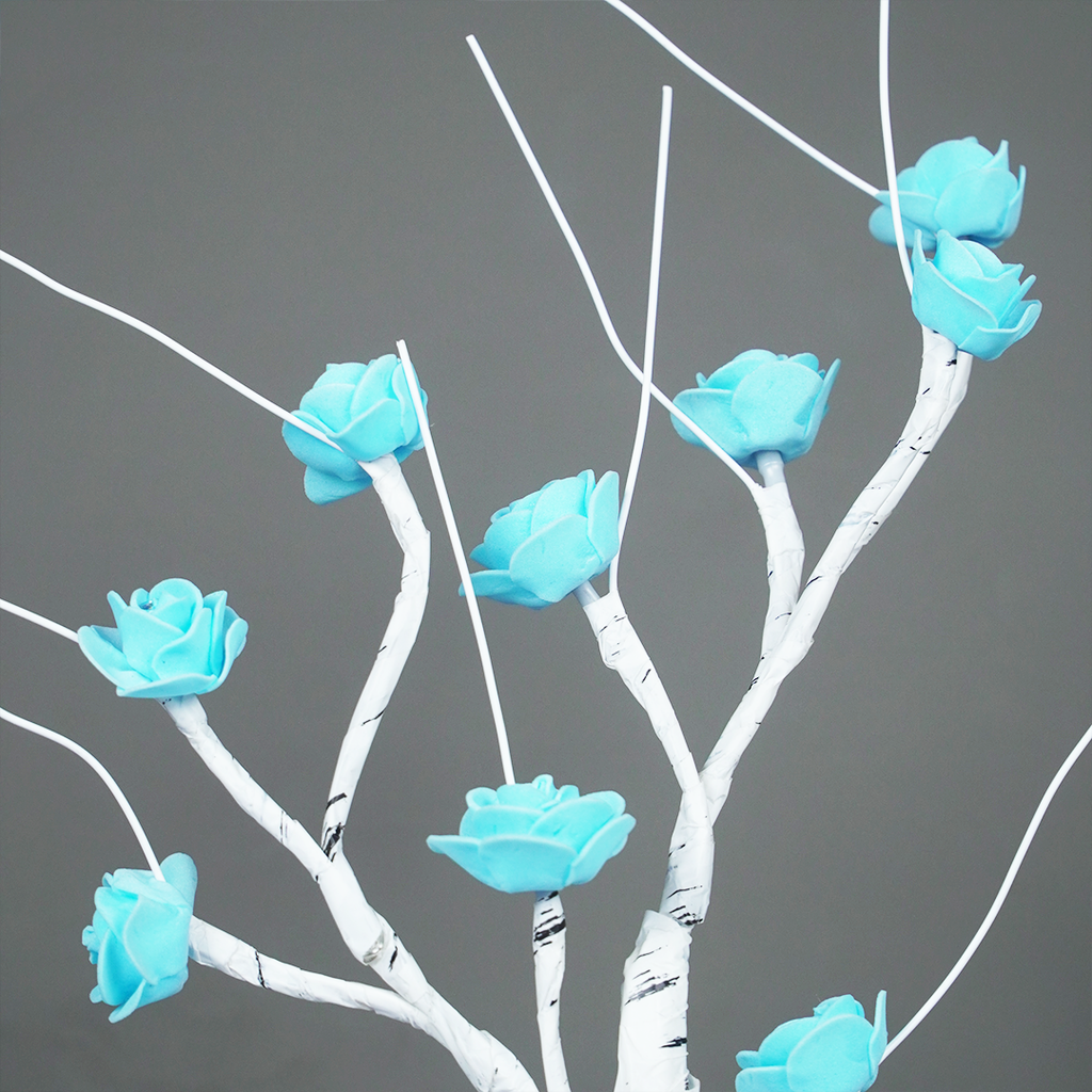 Blue Blossom Decorative Tree Light – Rose Flower Table Lamp