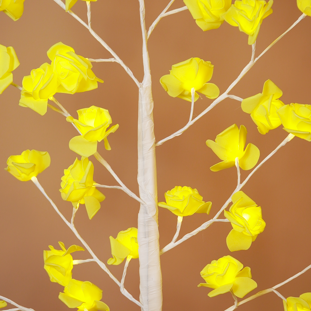 Rose Blossom Tree Light – Warm Yellow Flower Lamp