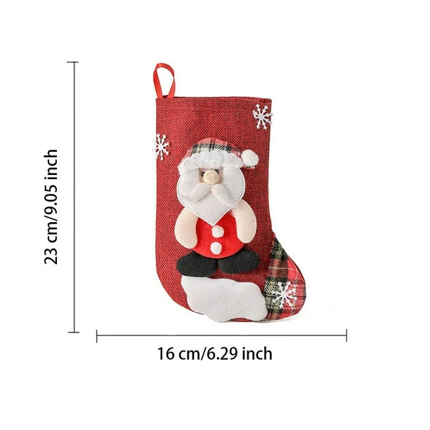 Set of 4 Christmas Tree Ornaments Christmas Stockings - Random design only