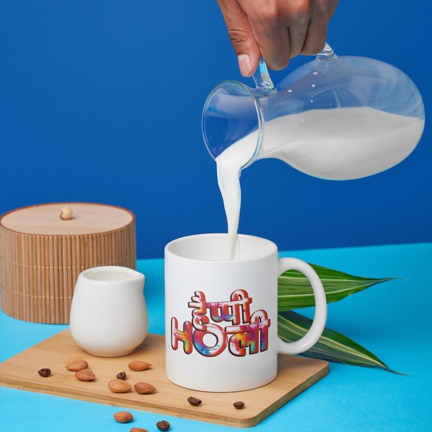Happy Holi Printed Ceramic Coffee Mug – Colorful Festival Design Tea & Coffee Cup | Holi Gift for Friends, Family & Office