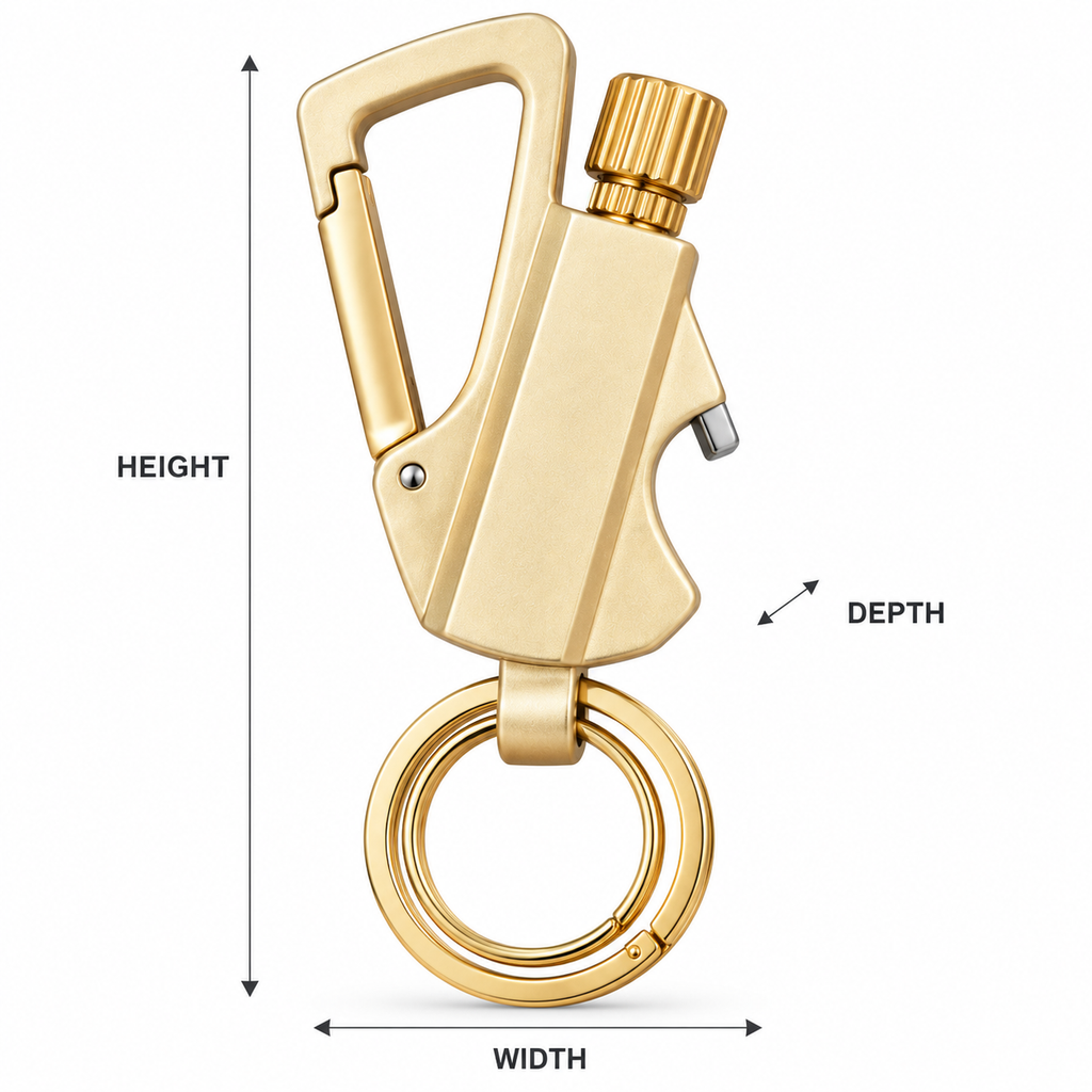 Carabiner Lighter | Portable Refillable Keychain Lighter | Compact Outdoor Lighter