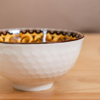 Hand-Painted Style Ceramic Bowl Set of 4 – Moroccan Inspired Decorative Serving & Snack Bowls