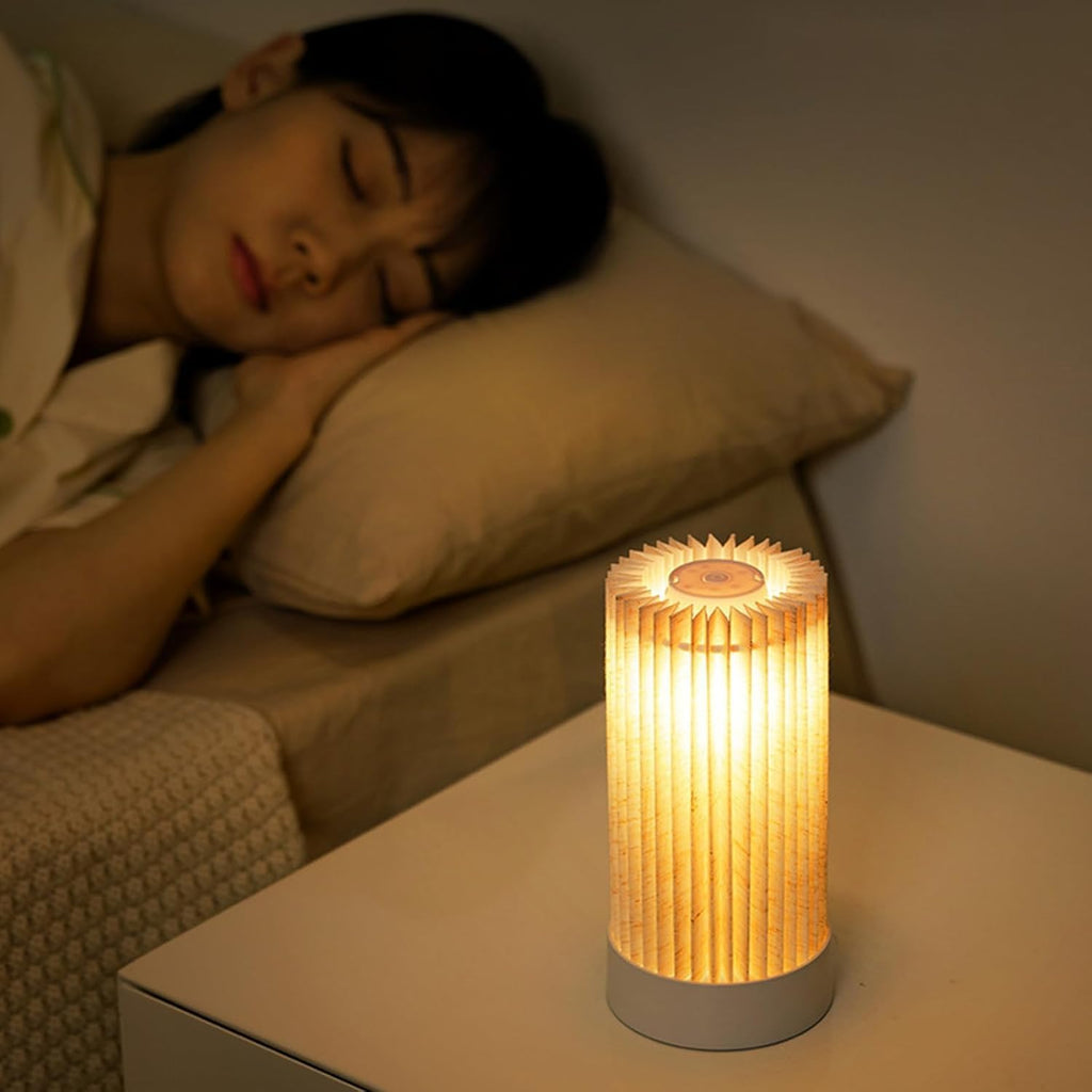 2-in-1 Foldable Pleated LED Table Lamp
