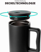 Black Premium Insulated Tumbler with Handle & Straw
