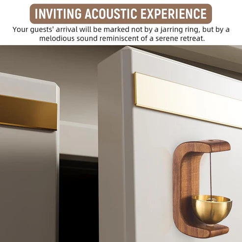 ZenBell™ Magnetic Wooden Door Chime ( Dark Brown )