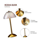 Ribbed Dome Shade Warm Ambient LED Desk Lamp