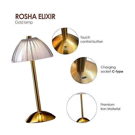 Ribbed Dome Shade Warm Ambient LED Desk Lamp