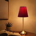 Elegant Pleated Table Lamp with Warm Ambient Light