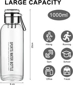 Glass Infuser Water Bottle with Stainless Steel Filter | Fruit Infuser, Detox & Flavoured Water Bottle