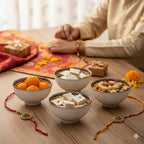 Hand-Painted Style Ceramic Bowl Set of 4 – Moroccan Inspired Decorative Serving & Snack Bowls