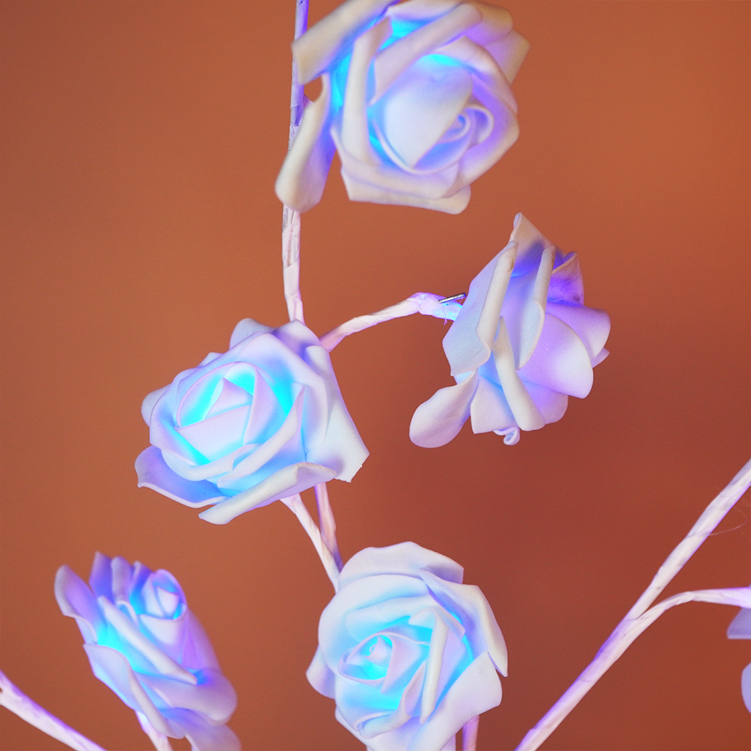 Blue LED Rose Tree – Beautiful Flower Light