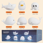 Set-6 Cute Animal Mini LED Silicone Night Lamp Set