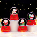 Set of 4 Adorable Santa Claus Christmas Snow Globes  | Festive Home Decor & Holiday Gift