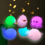 Set-6 Cute Animal Mini LED Silicone Night Lamp Set