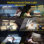Double Head LED Desk Lamp with Clamp