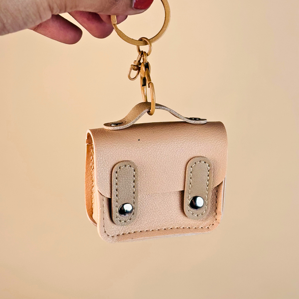 Mini Leather Pouch Keychain(Random Color)