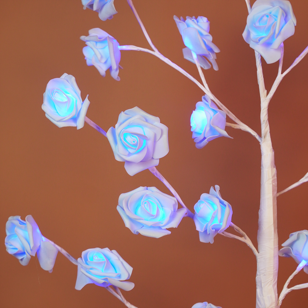 Blue LED Rose Tree – Beautiful Flower Light