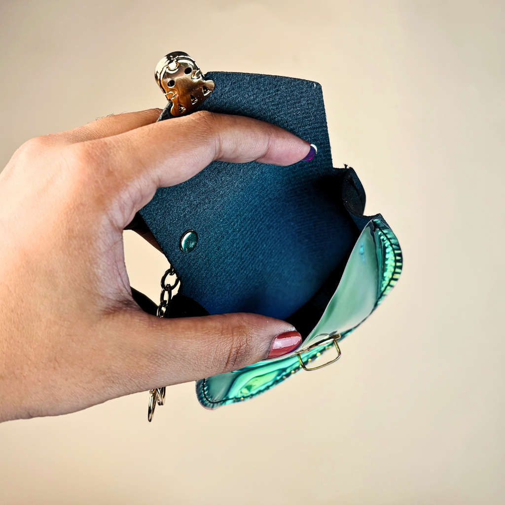 Mini Transparent Coin Pouch Keychain(Random Color)