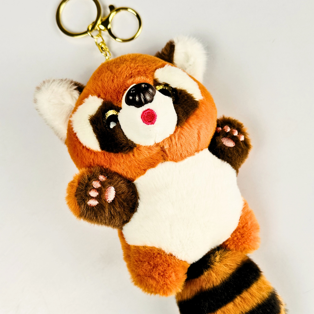 Cute Red Panda Plush Keychain(Random Color)