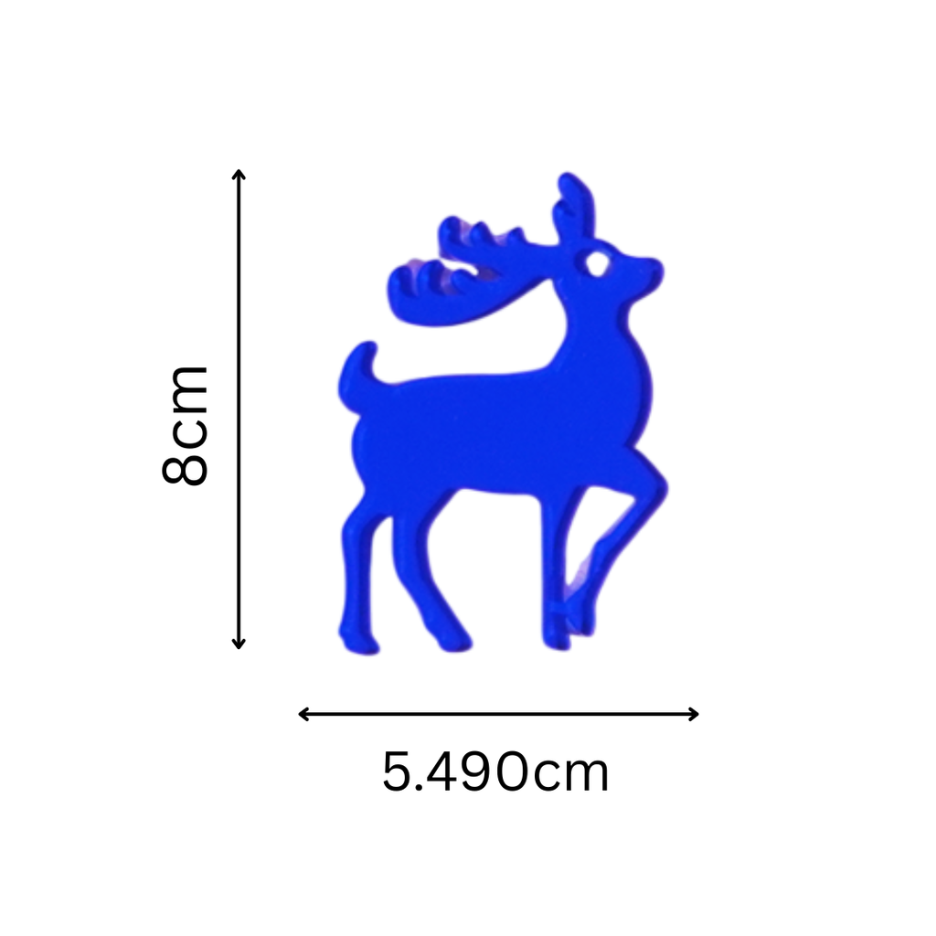 Blue Deer designed Christmas Decoration Ornaments- Set of 2