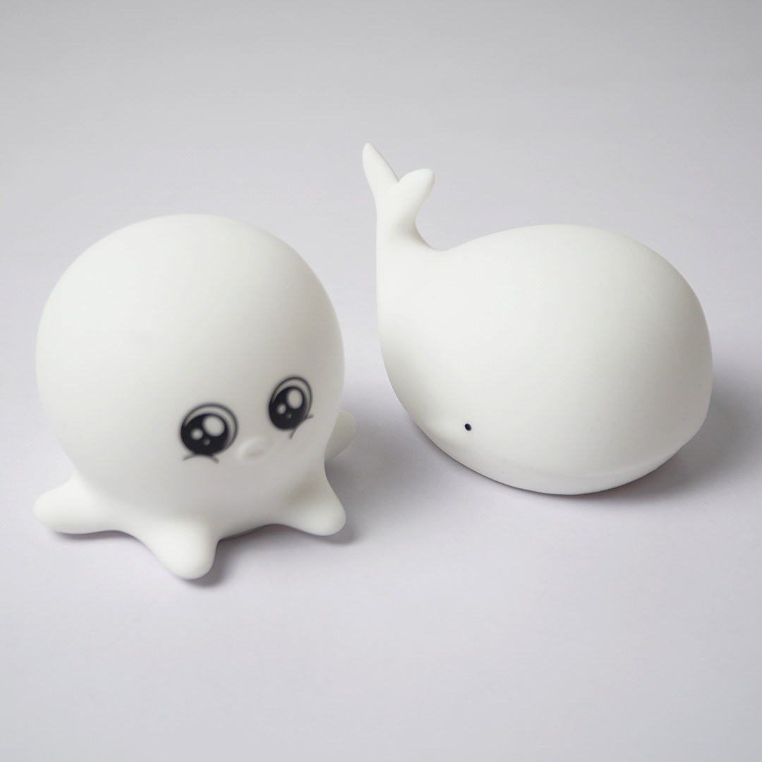 Set-6 Cute Animal Mini Night Lamp Set – Soft Silicone LED Bedside Light for Kids Room, Nursery & Home Décor