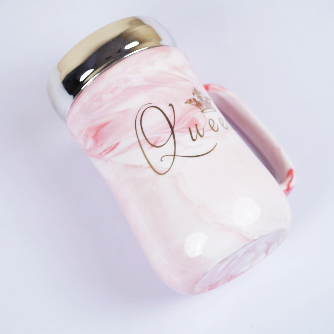 Cute Portable Water Bottle – 380ml Leak-Proof Reusable Drinking Bottle for Kids & Daily Use ( Couples mug )
