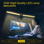 Double Head LED Desk Lamp with Clamp