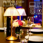 Ribbed Dome Shade Warm Ambient LED Desk Lamp