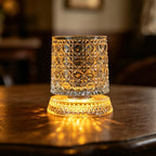 Crystal Diamond LED Table Lamp – Elegant Warm Glow Decorative Light