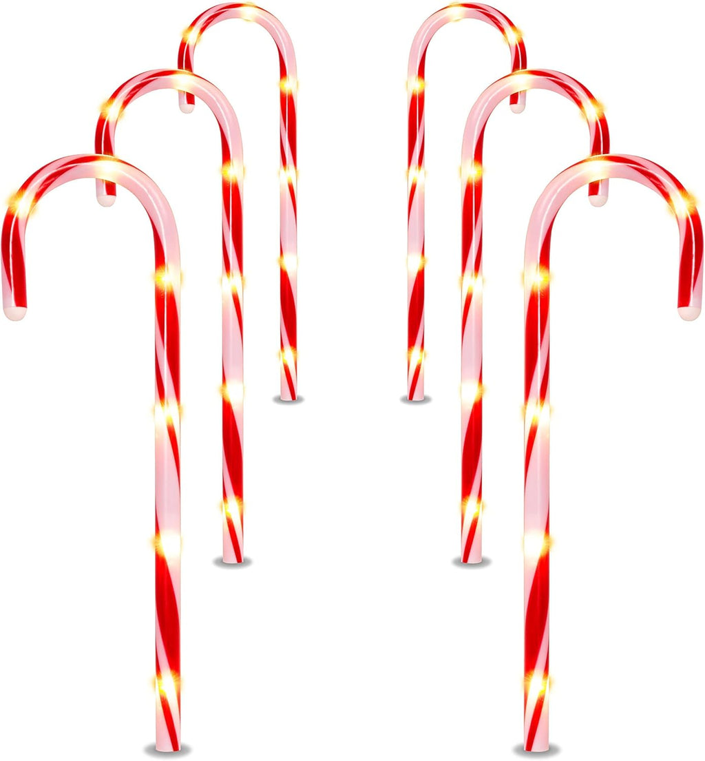 Solar Christmas Candy Cane Light