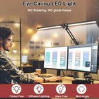Double Head LED Desk Lamp with Clamp