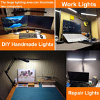 Double Head LED Desk Lamp with Clamp