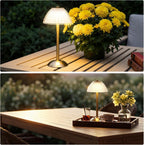 Ribbed Dome Shade Warm Ambient LED Desk Lamp