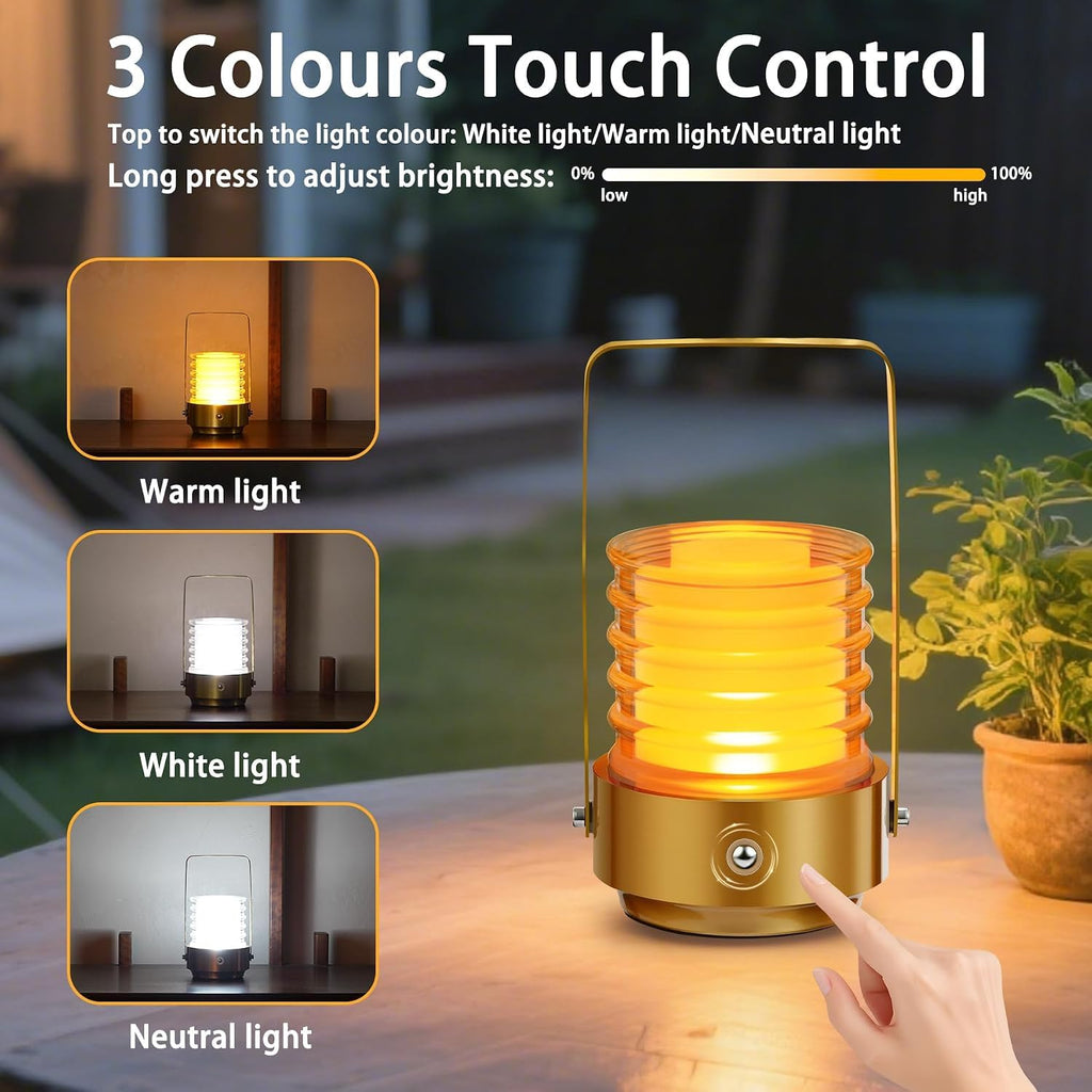 Portable LED Camping Lantern with Warm Light | Rechargeable Outdoor & Emergency Lamp