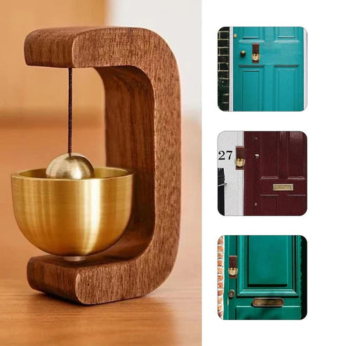 ZenBell™ Magnetic Wooden Door Chime ( Dark Brown )