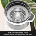 Glass Infuser Water Bottle with Stainless Steel Filter | Fruit Infuser, Detox & Flavoured Water Bottle