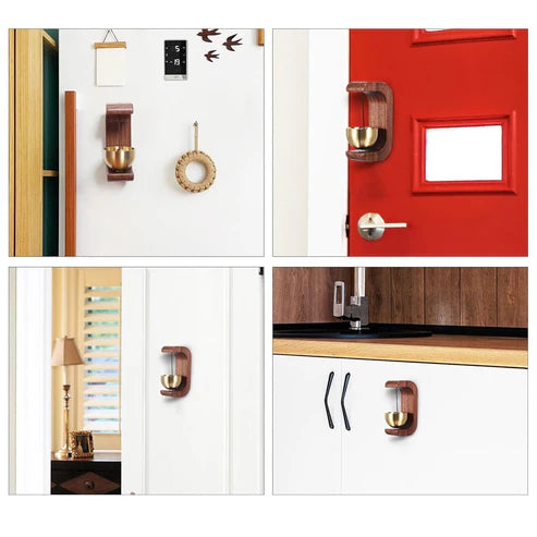 ZenBell™ Magnetic Wooden Door Chime ( Dark Brown )