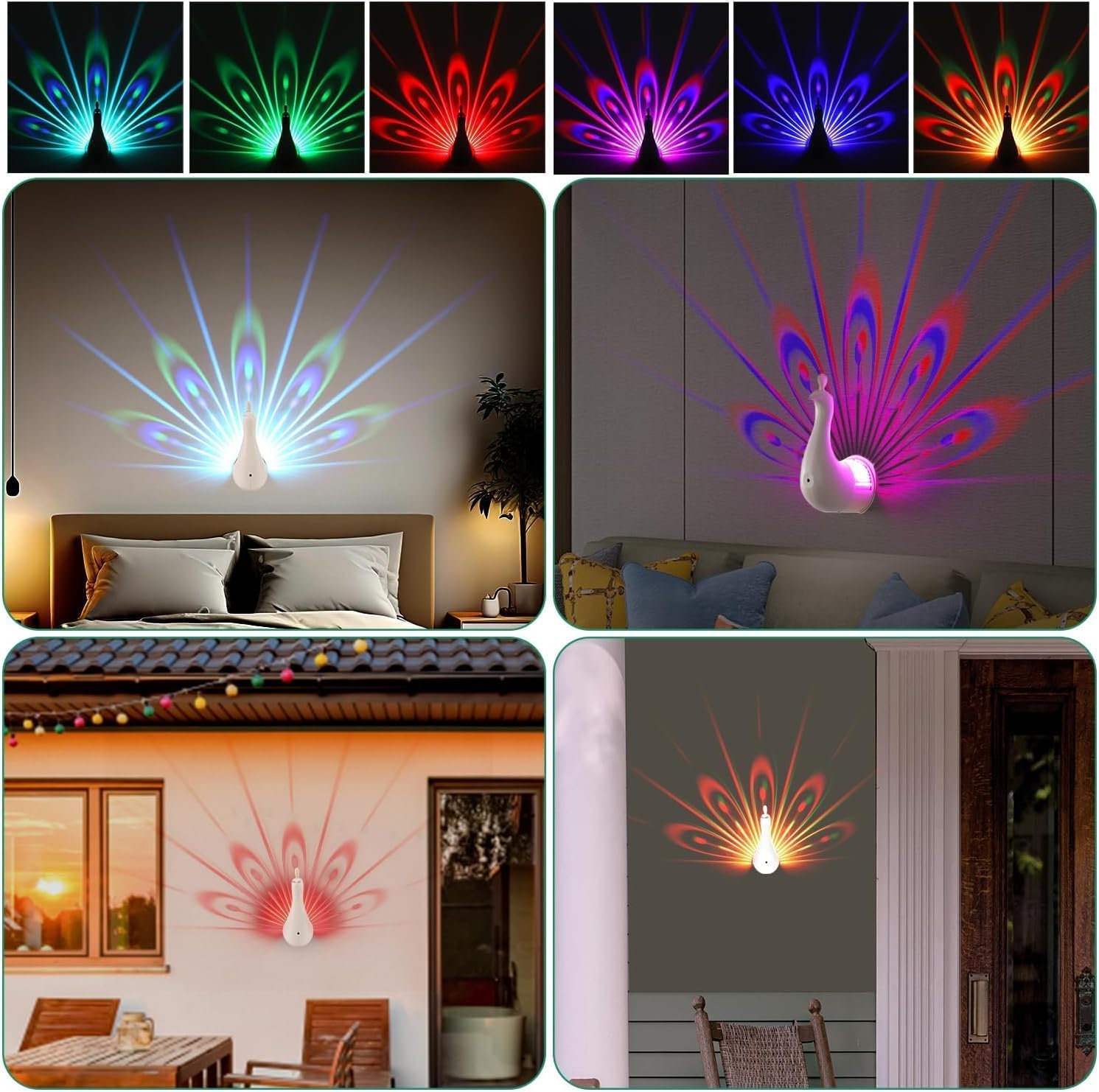 Peacock Wall LED Lamp