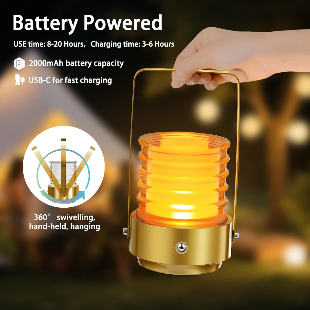Portable LED Camping Lantern with Warm Light | Rechargeable Outdoor & Emergency Lamp