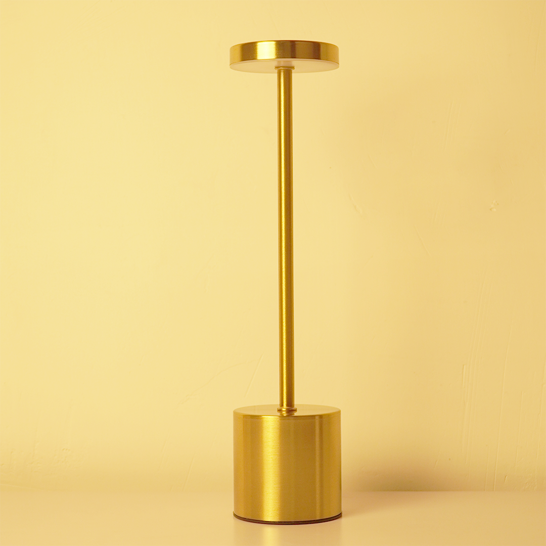 Modern Gold LED Table Lamp | Minimalist Touch Lamp for Bedroom & Living Room | Height 37 cm