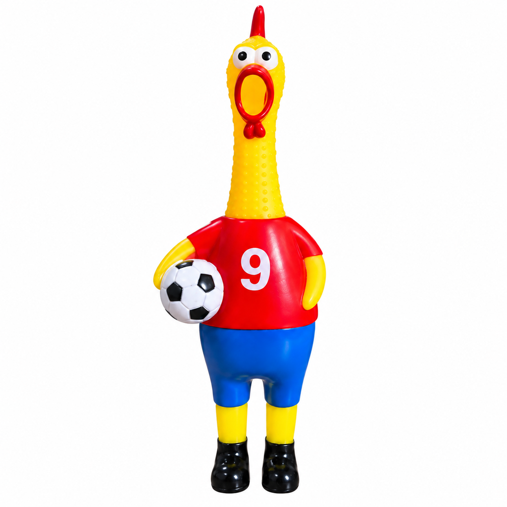 Cute Chicken Football Toy | Cartoon Soccer Player Figure | Fun Kids Toy | Decorative Play Figure