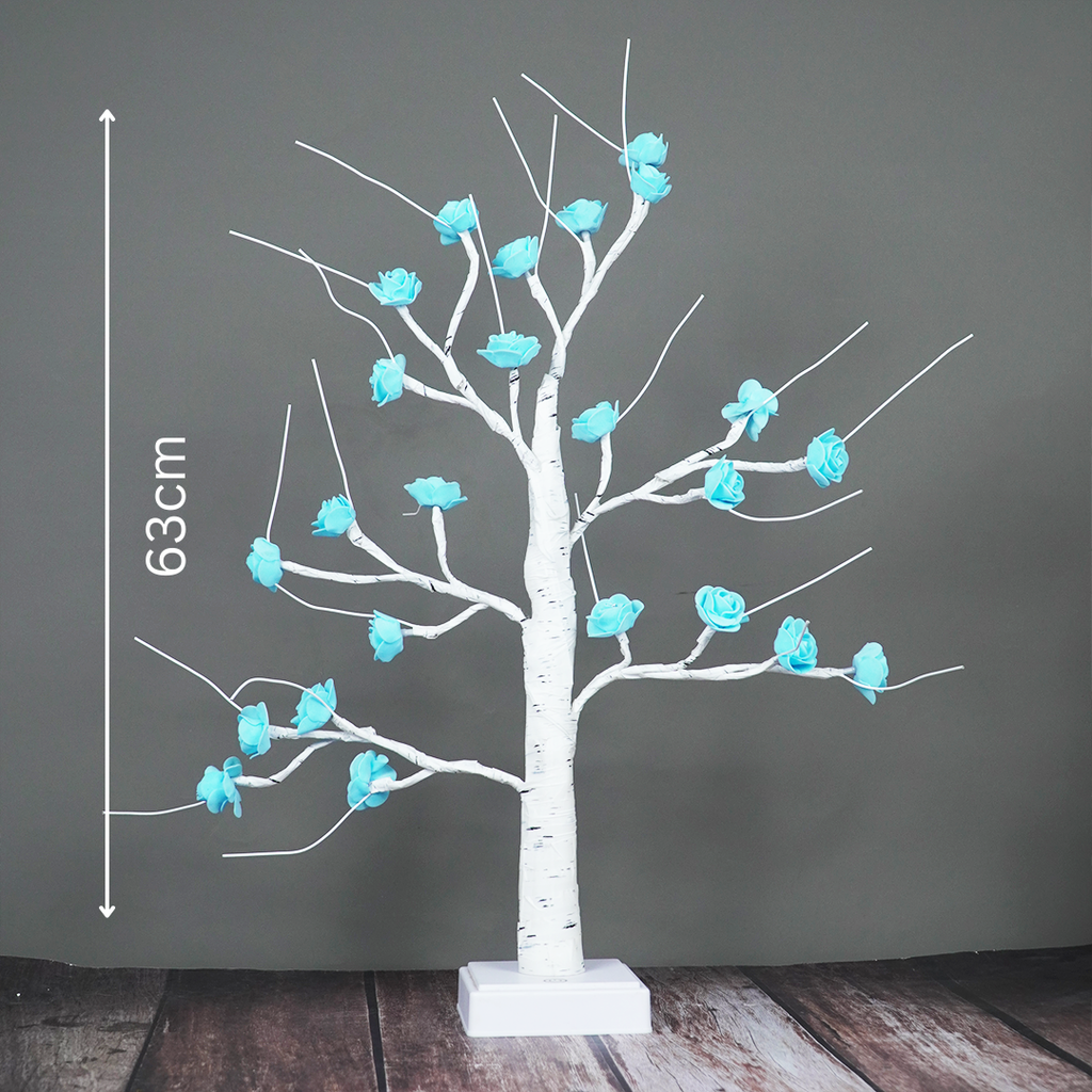 Blue Blossom Decorative Tree Light – Rose Flower Table Lamp