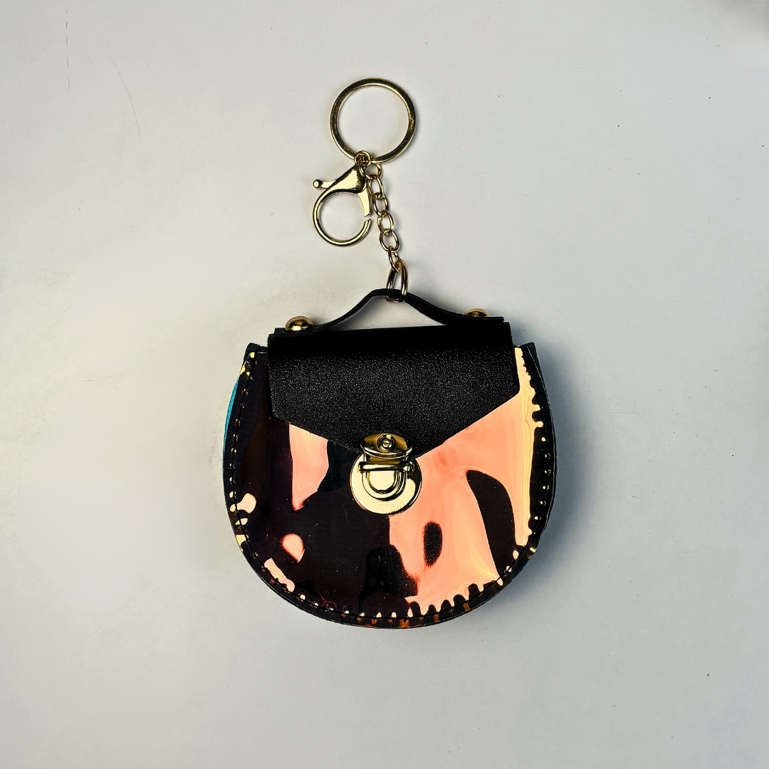 Mini Transparent Coin Pouch Keychain(Random Color)